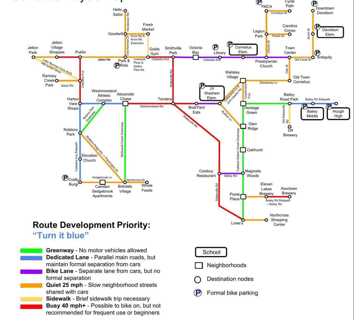 Cornelius Bicycle Map