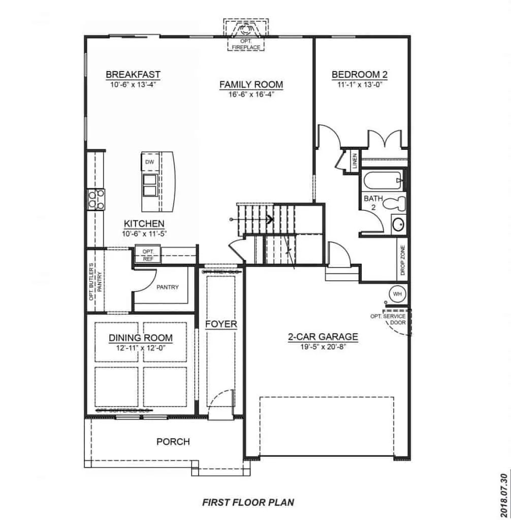 DR Horton Hampshire First Floor Plan