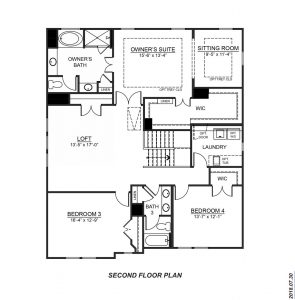 DR Horton Hampshire Second Floor Plan